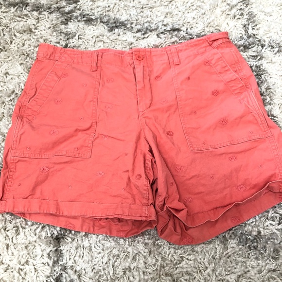 GAP Pants - coral gap girlfriend fit shorts size 16